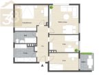 Grundriss - Modernisierte 4-Zimmerwohnung mit Balkon & Stellplatz in SZ-Lebenstedt! Meine Wohnung=Mein Partner!