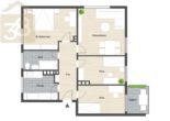 Grundriss - Modernisierte 4-Zimmerwohnung mit Balkon & Stellplatz in SZ-Lebenstedt! Meine Wohnung=Mein Partner!