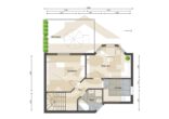 Grundriss - Vollmöblierte 2-Zimmerwohnung im 1. OG! – Meine Wohnung = Mein Makler!