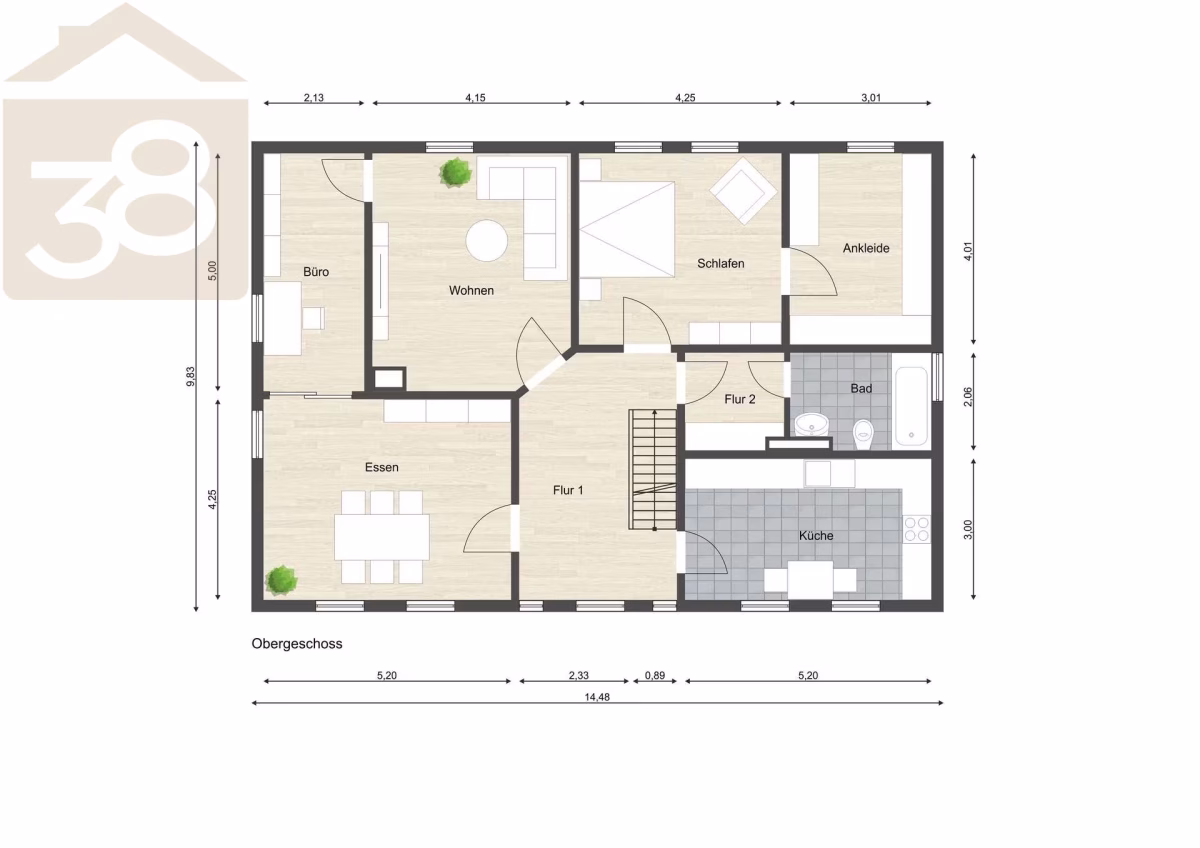 Grundriss 1. OG