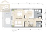 Grundriss EG - Neuwertige Doppelhaushälfte mit Terrasse in Top Lage von Wendschott! Meine Immobilie = Mein Partner