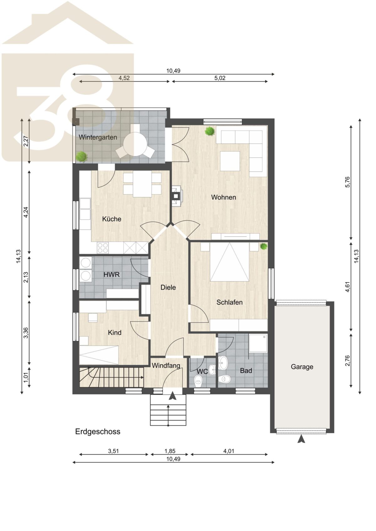Grundriss - Erdgeschoss