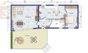Grundriss - Neuwertige 2-Zimmer Doppelhaushälfte mit großer Terrasse & Kaminofen! Meine Immobilie – mein Partner