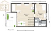 Grundriss 1. Obergeschoss - Provisionsfreie 3 Zimmer Maisonettewohnung mit 2 Loggien in Vordorf! Meine Wohnung = Mein Makler!