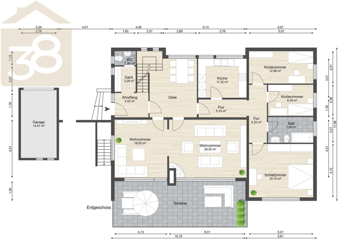 Grundriss EG