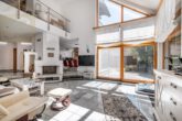Wohnzimmer - Modernes Architektenhaus in Roklum