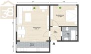 Grundriss - Vermietete 2-Zimmerwohnung mit Stellplatz in Wolfsburg-Neindorf! Meine Wohnung = Mein Makler!