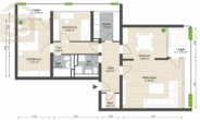 Grundriss - Möblierte 4-Zimmerwohnung am Schillerteich! Meine Wohnung = Mein Partner!