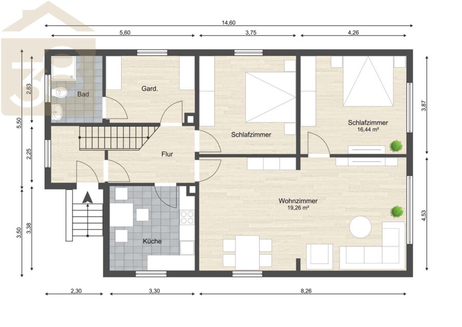 Grundriss Wohnung